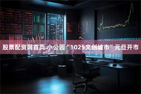 股票配资网首页 小公园“1025文创墟市”元旦开市